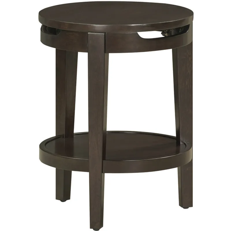 Sutton Round Accent Table - French Roast