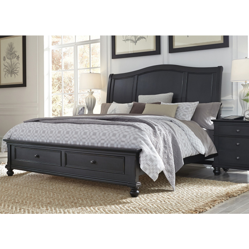 Oxford Queen Sleigh Storage Bed - Thumbnail 3
