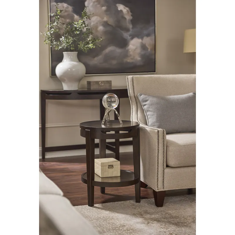 Sutton Round Accent Table - French Roast
