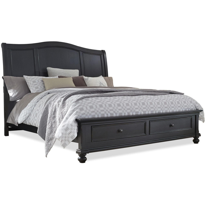Oxford Queen Sleigh Storage Bed - Thumbnail 2