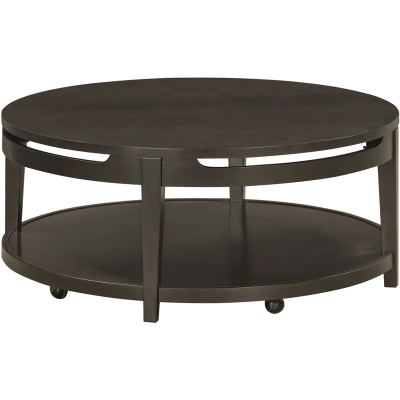 Sutton Round Cocktail Table - French Roast
