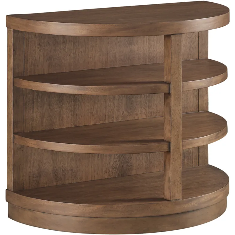 Caden Demilune End Table - Spiced Caramel