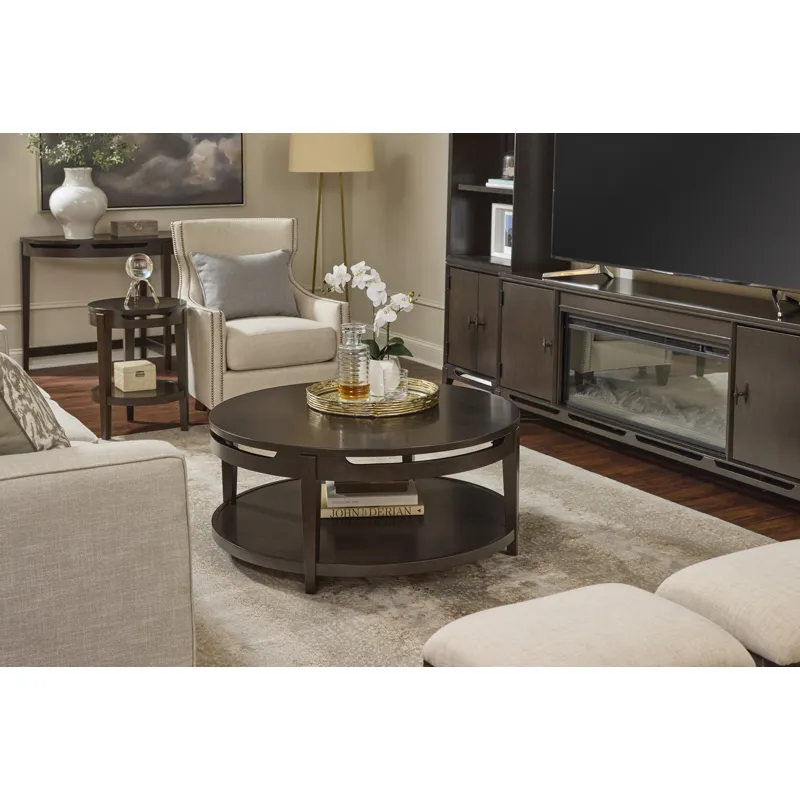Sutton Round Cocktail Table - French Roast