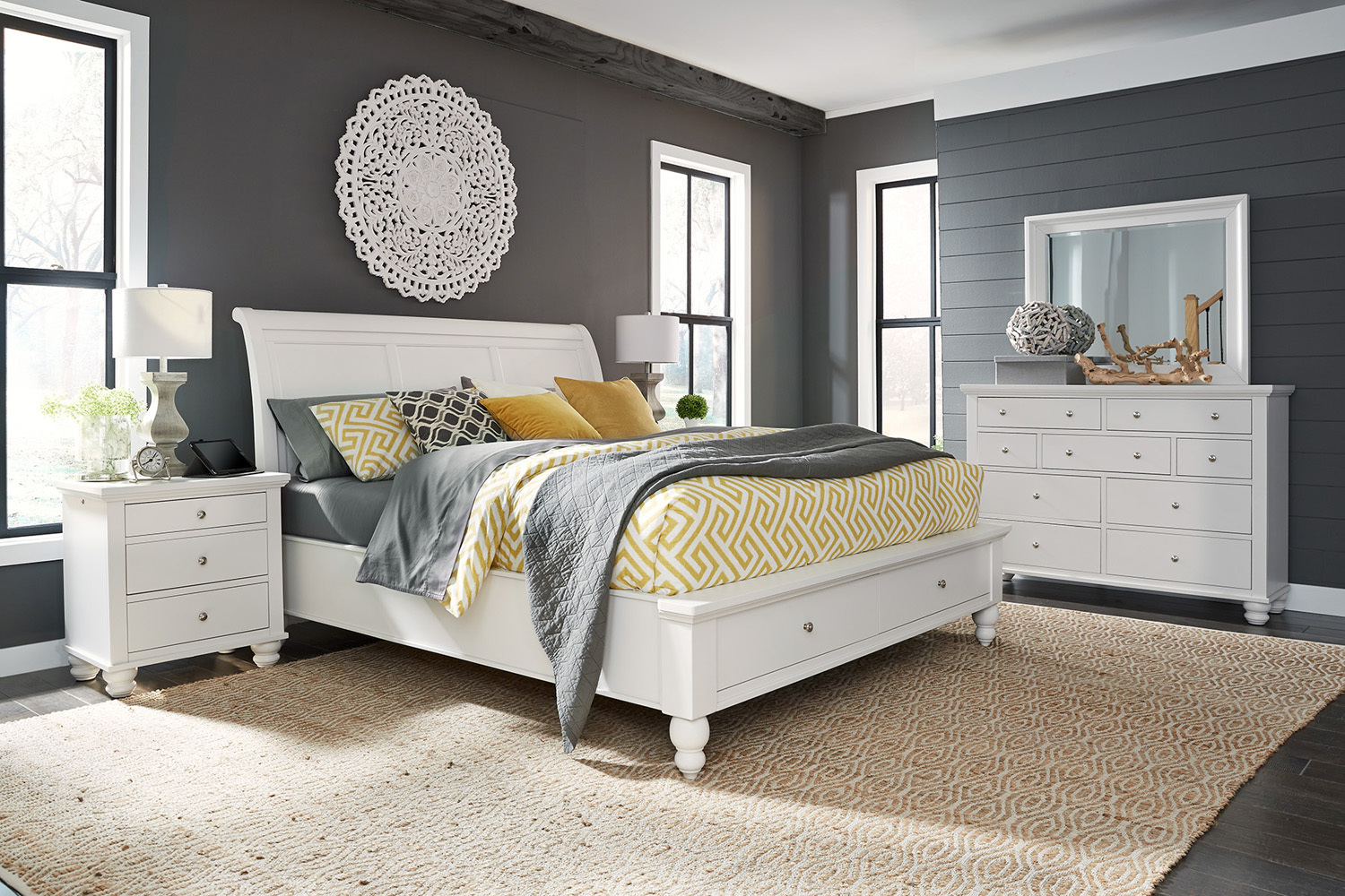 Cambridge King Sleigh Storage Bed