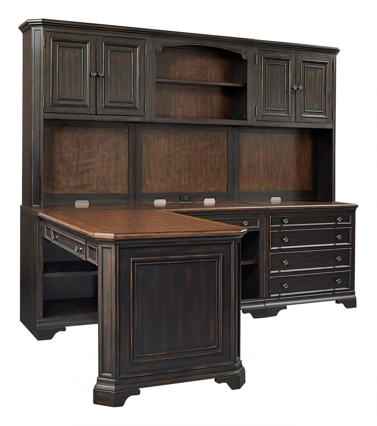 Hampton Black Cherry Modular Desk by Aspen Home NIS875131398 Horton's Furniture & Mattresses