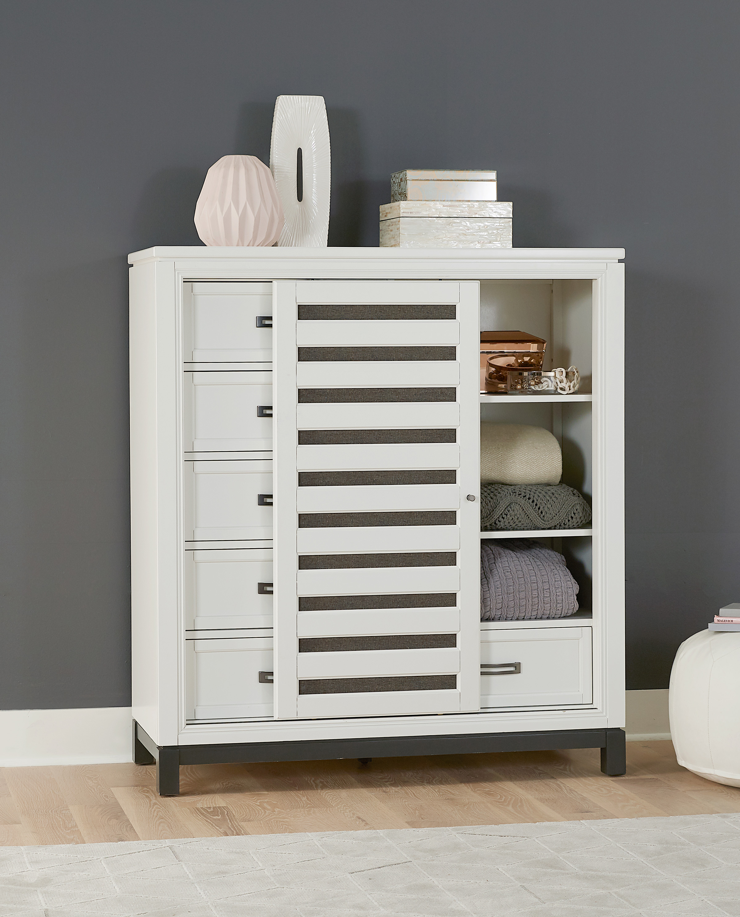 braxton shoe cabinets on Hyde Park White Paint Sliding Door Chest By Aspen Home Nis182722754 Wright Furniture Flooring