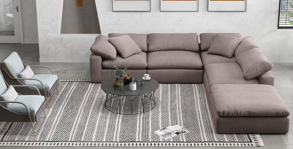 Fluffy 5 piece Modular Sectional P1100PSLATE by Couch Potatoes at The