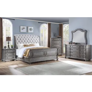 Queen Upholstered Sleigh Headboard