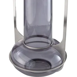 As Shown: Smoked Glass with Satin Nickel