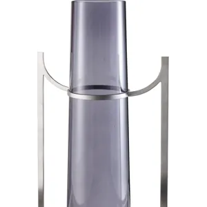 As Shown: Smoked Glass with Satin Nickel