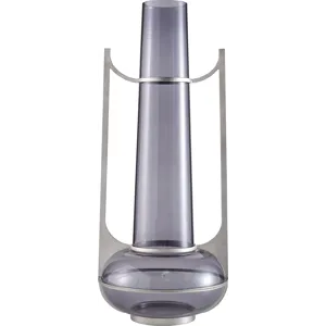 As Shown: Smoked Glass with Satin Nickel