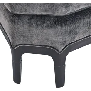 As Shown: fabric 19-840 (limited availability), Black Mink finish, Oil Rubbed Bronze ferrules