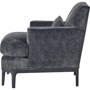 As Shown: fabric 19-840 (limited availability), Black Mink finish, Oil Rubbed Bronze ferrules