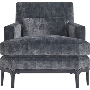 As Shown: fabric 19-840 (limited availability), Black Mink finish, Oil Rubbed Bronze ferrules