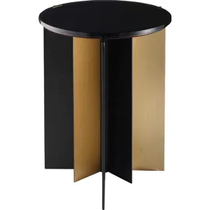 As Shown: Bright Bronze and Oil Rubbed Brass base, Graphite glass top