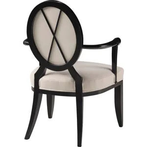 Barbara Barry Oval X-Back Dining Arm Chair