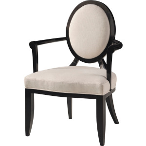 Barbara Barry Oval X-Back Dining Arm Chair