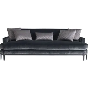 As Shown: fabric 19-812, pillow fabric 86-535 (no longer available), Black Mink finish, Oil Rubbed B