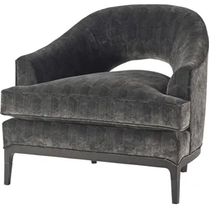As Shown: fabric 19-840 (limited availability), Black Mink finish, Oil Rubbed Bronze ferrules