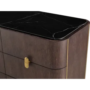 As Shown: Obsidian with Polished Nero Marquina Marble