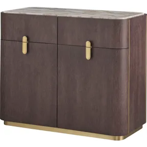 As Shown: Obsidian with Polished Calacatta Gold Marble