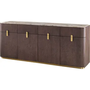 As Shown: Obsidian with Polished Calacatta Gold Marble