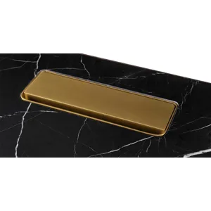 As Shown: Obsidian with Polished Nero Marquina Marble