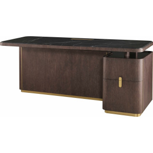 BXG Collection Fixed Height Desk with Marble Top - Custom Finish