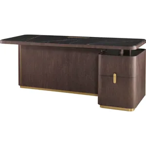 BXG Collection Fixed Height Desk with Marble Top - Custom Finish