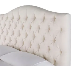 As Shown: fabric 79-305, 64" button tufted headboard, regular taper foot in Chocolate Mink