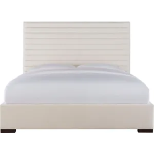 As Shown: fabric 79-305, 64" headboard, wide block foot in Chocolate Mink