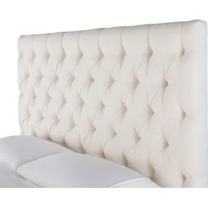 As Shown: fabric 79-305, 64" button tufted headboard, regular taper foot in Chocolate Mink
