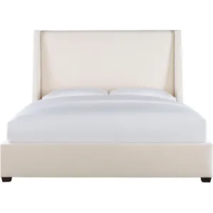 As Shown: fabric 79-305, 64" headboard, regular taper foot in Chocolate Mink
