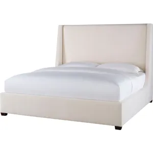 As Shown: fabric 79-305, 64" headboard, regular taper foot in Chocolate Mink