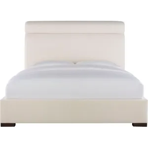 As Shown: fabric 79-305, 64" headboard, wide block foot in Chocolate Mink