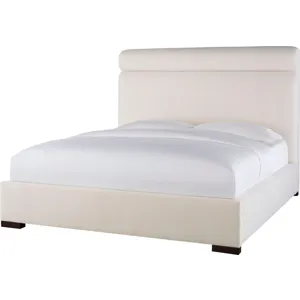 As Shown: fabric 79-305, 64" headboard, wide block foot in Chocolate Mink