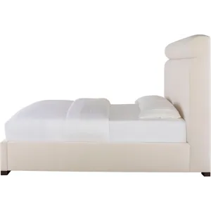 As Shown: fabric 79-305, 64" headboard, wide block foot in Chocolate Mink