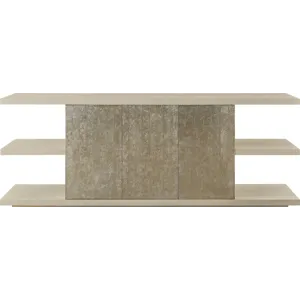 As Shown: Ecru with Chevron Silver Leaf