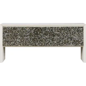 As Shown: Plain White Lacquer with Mother of Pearl