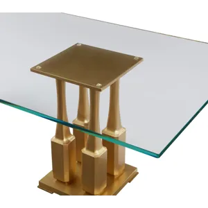 As Shown: Natural Bronze, 48" x 48" Starphire glass top