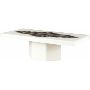 Baker Luxe Peacock Rectangle Cocktail Table