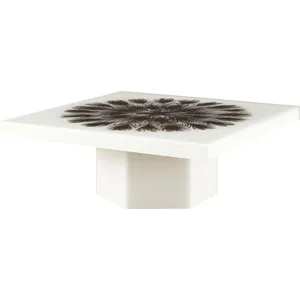 Baker Luxe Peacock Square Cocktail Table