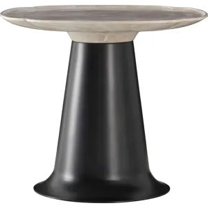 As Shown: Honed Cream Karaman top, Blackened Bronze base
