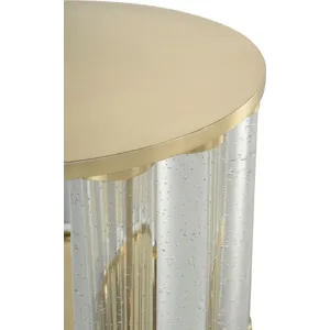 As Shown: Polished Brass and Crystal