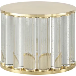 As Shown: Polished Brass and Crystal