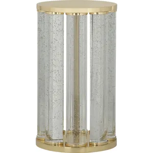 As Shown: Polished Brass and Crystal