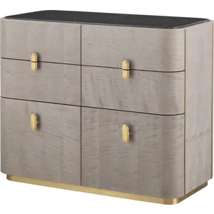 As Shown: Sterling with Polished Nero Marquina Marble