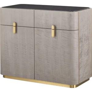 As Shown: Sterling with Polished Nero Marquina Marble