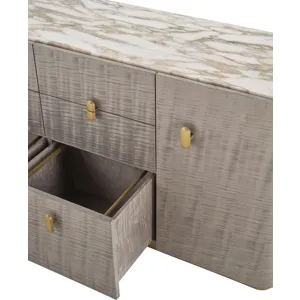 As Shown: Sterling with Polished Calacatta Gold Marble