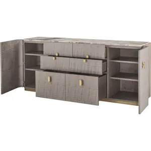 As Shown: Sterling with Polished Calacatta Gold Marble